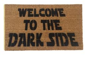 Coir doormat with Star Wars Welcome to the Dark Side design, funny welcome mat for front door