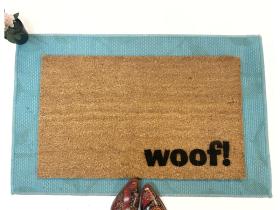 woof speak dog funny dog lover doormat