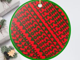 FDT Red Ceramic Ornament - Christmas Tree Decoration