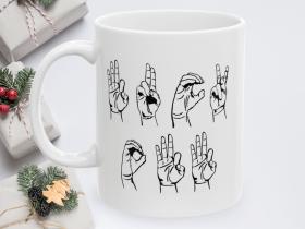 ASL Fuck Off Mug | Ceramic Coffee Cup, 11oz 15oz