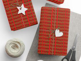 FDT Fuck Donald Trump Pattern Wrapping Paper | Red Gift Wrap