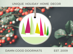 GREEN and RED CHRISTMAS Trees Ornament Sets
