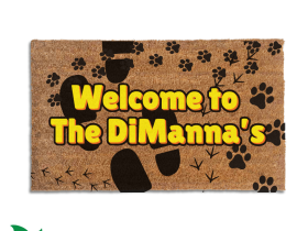Custom Name personalized Zoo prints doormat