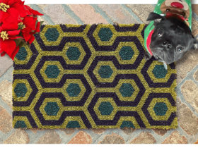 The Shining Hex carpet | Blue Green Doormat