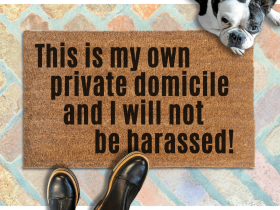 This is my own Private Domicile and I will not be harassed! Breaking Bad doormat