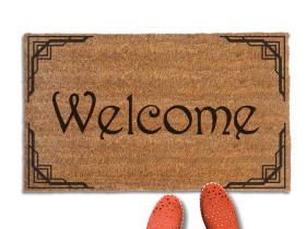 Art Deco Welcome doormat