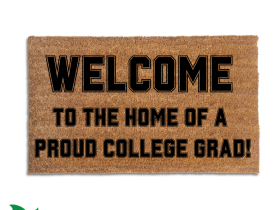 Custom COLLEGE Grad doormat 