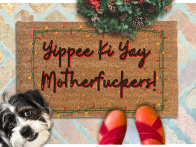 Die Hard Yippee Ki Yay Motherfuckers! rude funny Christmas doormat