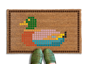 vintage 80s style Preppy Duck Doormat