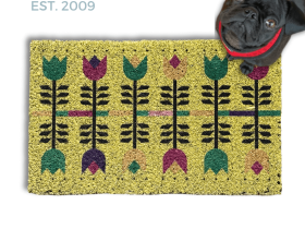 Dutch Tulips Spring door mat 