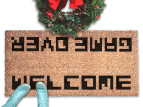 WELCOME / GAME OVER 80's Video Game doormat