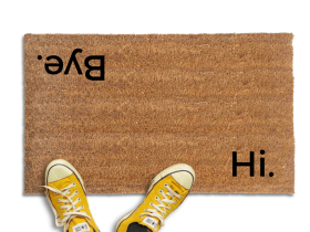 Hi Bye BLOCK Doormat – Direct Welcome Mat