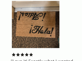Spanish Hola Adios Hello/Goodbye doormat