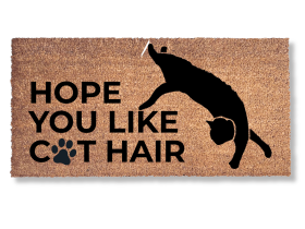 hope you like cat hair | funny doormat