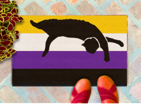 Non-Binary Flag LGBTQ Pride doormat