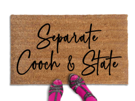 Coir doormat printed with Separate Cooch and State