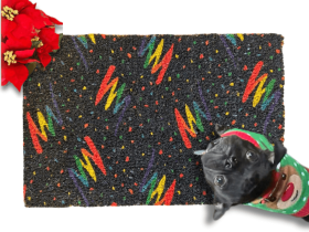 Rainbow 80's Vintage Arcade Doormat