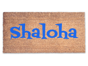 SHALOHA! Jewish Shalom Aloha funny doormat