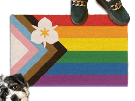 Rainbow Utah Salt Lake City Gay Pride Flag doormat