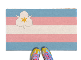 Utah Salt Lake City Trans Pride Flag doormat
